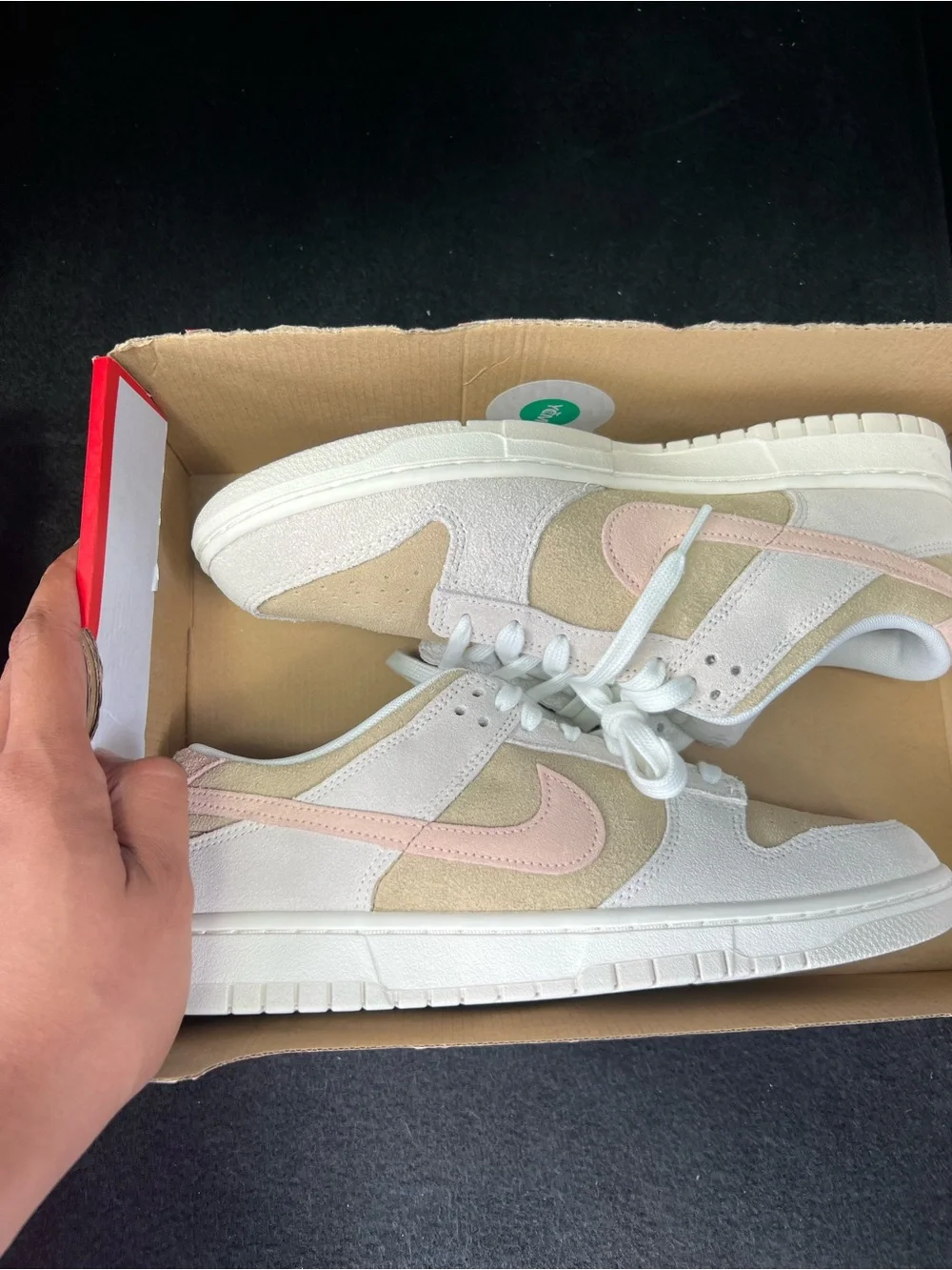 Size 11W/9.5M Nike Dunk Low Phantom Washed Coral IB4367-030 New In Box No Lid!